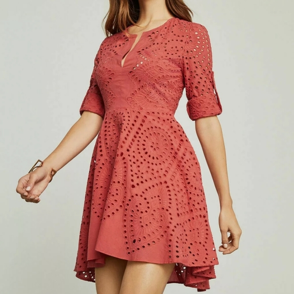 BCBGMaxAzria Dresses & Skirts - NEW BCBGMaxAzria Fit and Flare Eyelet Dress